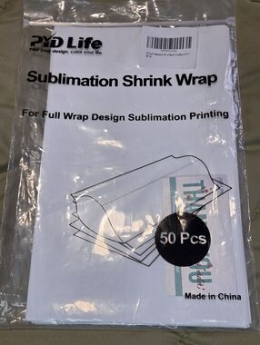 PYD Life Sublimation Shrink Wrap Sleeves 50 Pcs Tumblers Crafts